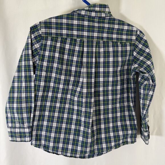 Jaine & Jack Shirt Toddler Boy 2T Blue Green Plaid Long Sleeve Button Up - Picture 7 of 7